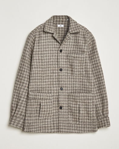 Herr | An overshirt occasion | 100Hands | Fox Brothers Checked Wool Travellers Jacket Brown