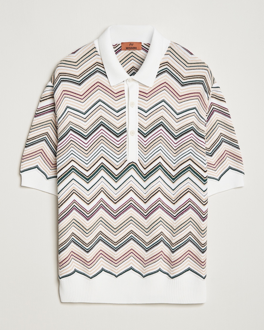 Herr | Missoni | Missoni | Chevron Cotton Polo Beige