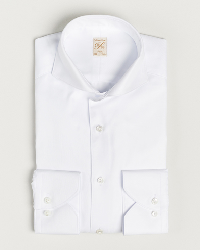 Herr | Stenströms | Stenströms | 1899 Slim Supima Cotton Twill Shirt White