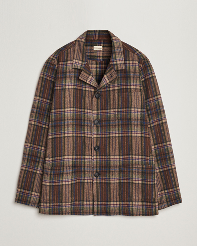 Herr | Massimo Alba | Massimo Alba | Florida Soft Wool Shirt Jacket Brown Check