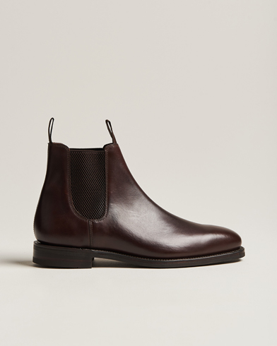 Herr | Handgjorda skor | Loake 1880 | Emsworth Chelsea Boot Dark Brown Leather