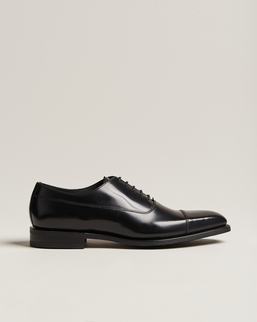 Loake Shoemakers Truman Polished Oxford Toe Cap Black – Svart