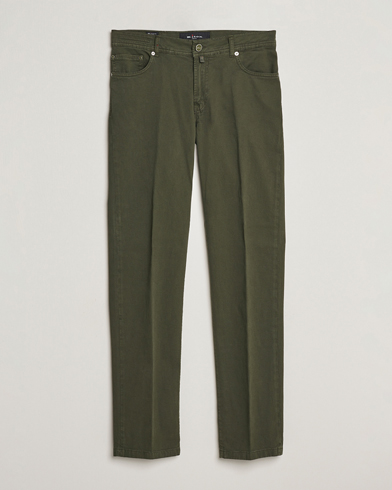Herr | 5-ficksbyxor | Kiton | Slim Fit Cashmere/Cotton 5-Pocket Pants Dark Green