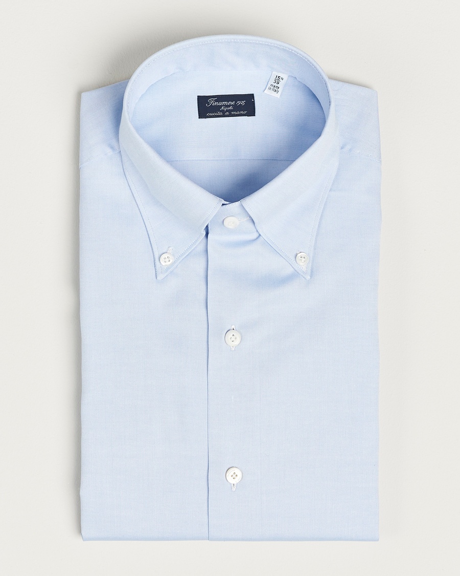Herr | Finamore Napoli | Finamore Napoli | Milano Slim Oxford Button Down Shirt Light Blue