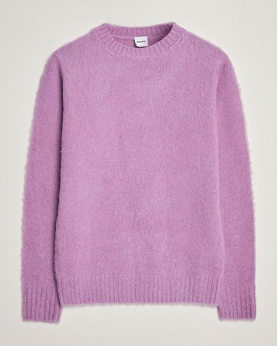 Herr | Stickade tröjor | Aspesi | Brushed Shetland Sweater Purple