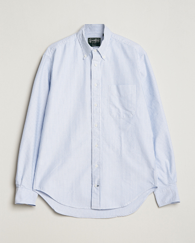 Herr | American Heritage | Gitman Vintage | Button Down Striped Oxford Shirt Light Blue