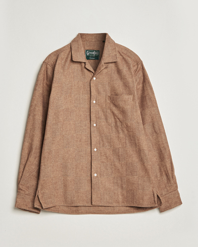Herr | An overshirt occasion | Gitman Vintage | Brushed Patchwork Camp Shirt Tan