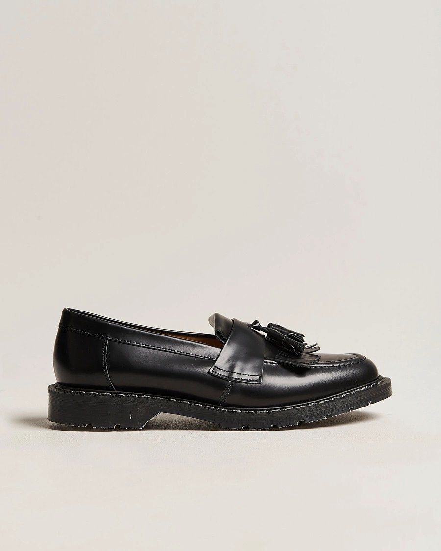 Solovair Tassel Loafer Black Shine – Svart