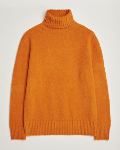 Herr | Piacenza Cashmere | Piacenza Cashmere | Brushed Wool Rollneck Orange