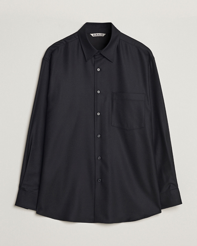 Herr | Japanese Department | Auralee | Super Light Wool Shirt Black