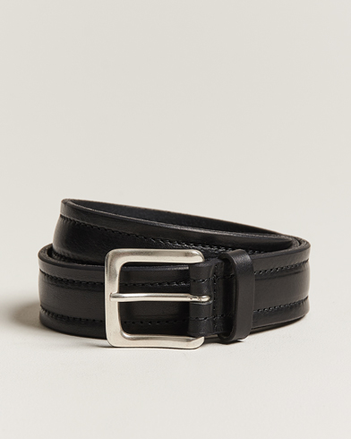 Herr | Accessoarer | Orciani | Vachetta Stitched Belt 3,5 cm Black