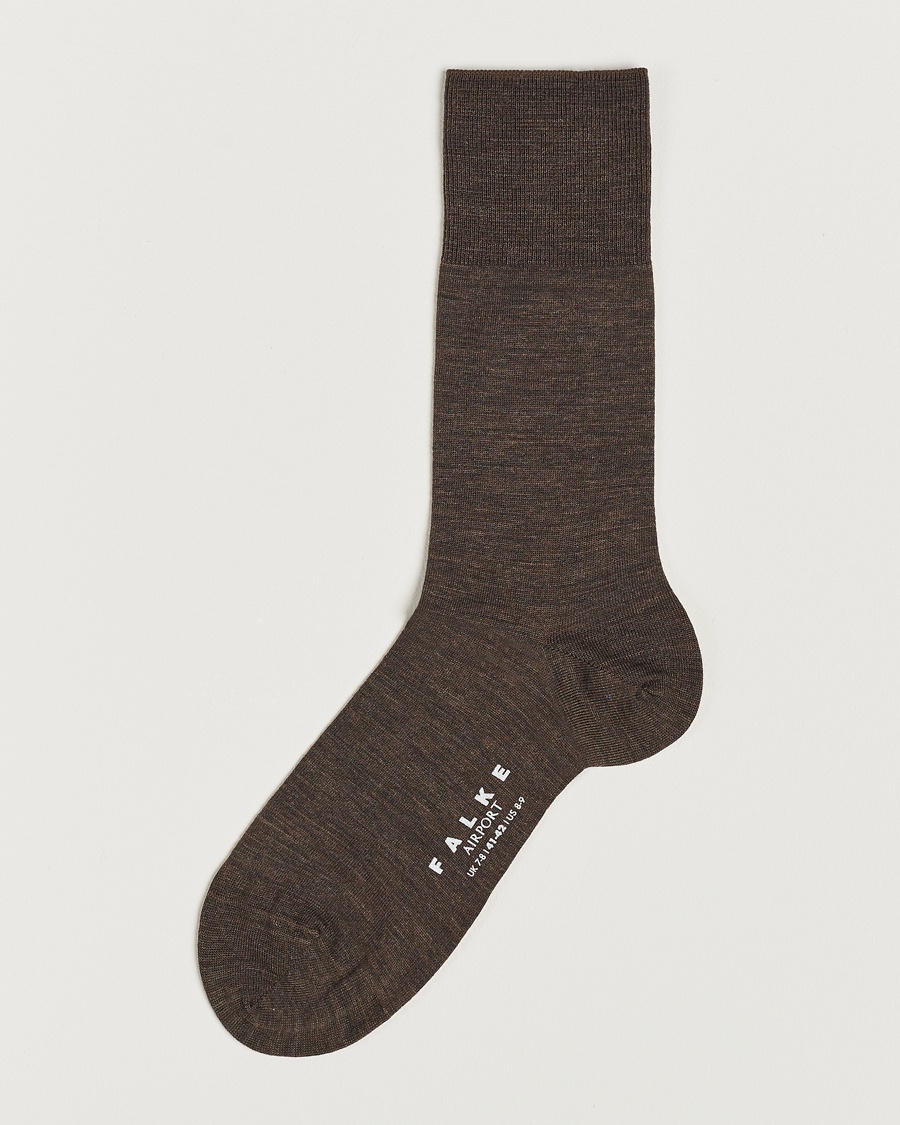 Herr | Strumpor | Falke | Airport Socks Brown Melange