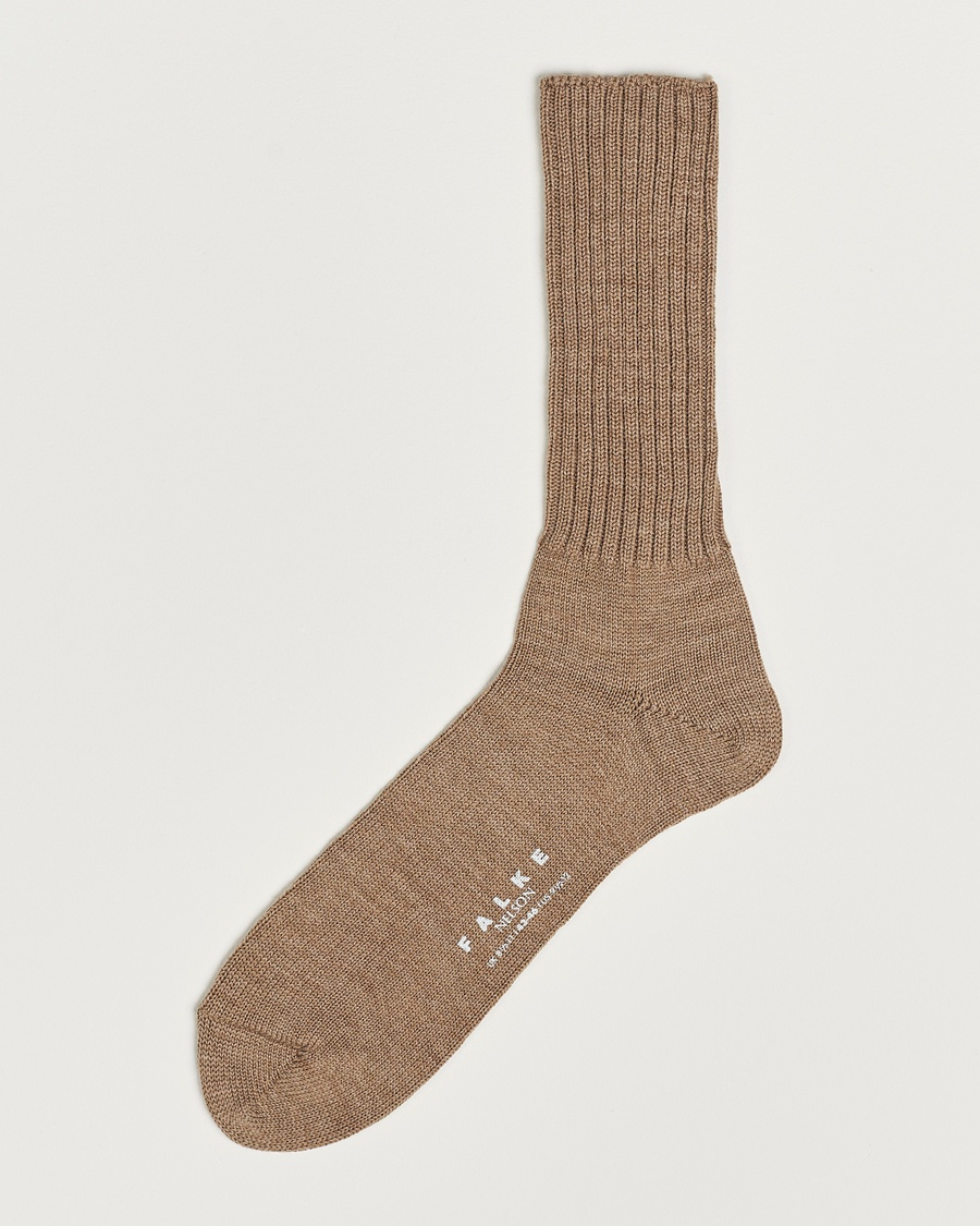 Falke Nelson Wool Boot Sock Nutmeg Melange – Beige