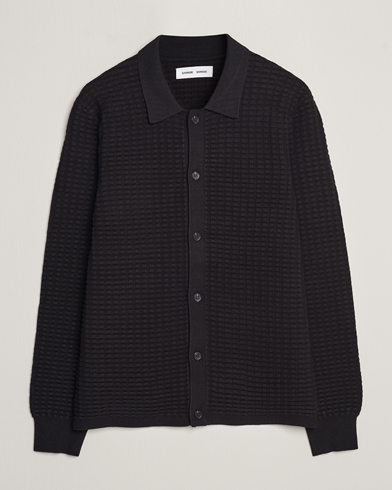Herr | Samsøe & Samsøe | Samsøe & Samsøe | Jules Waffle Knitted Cardigan Black