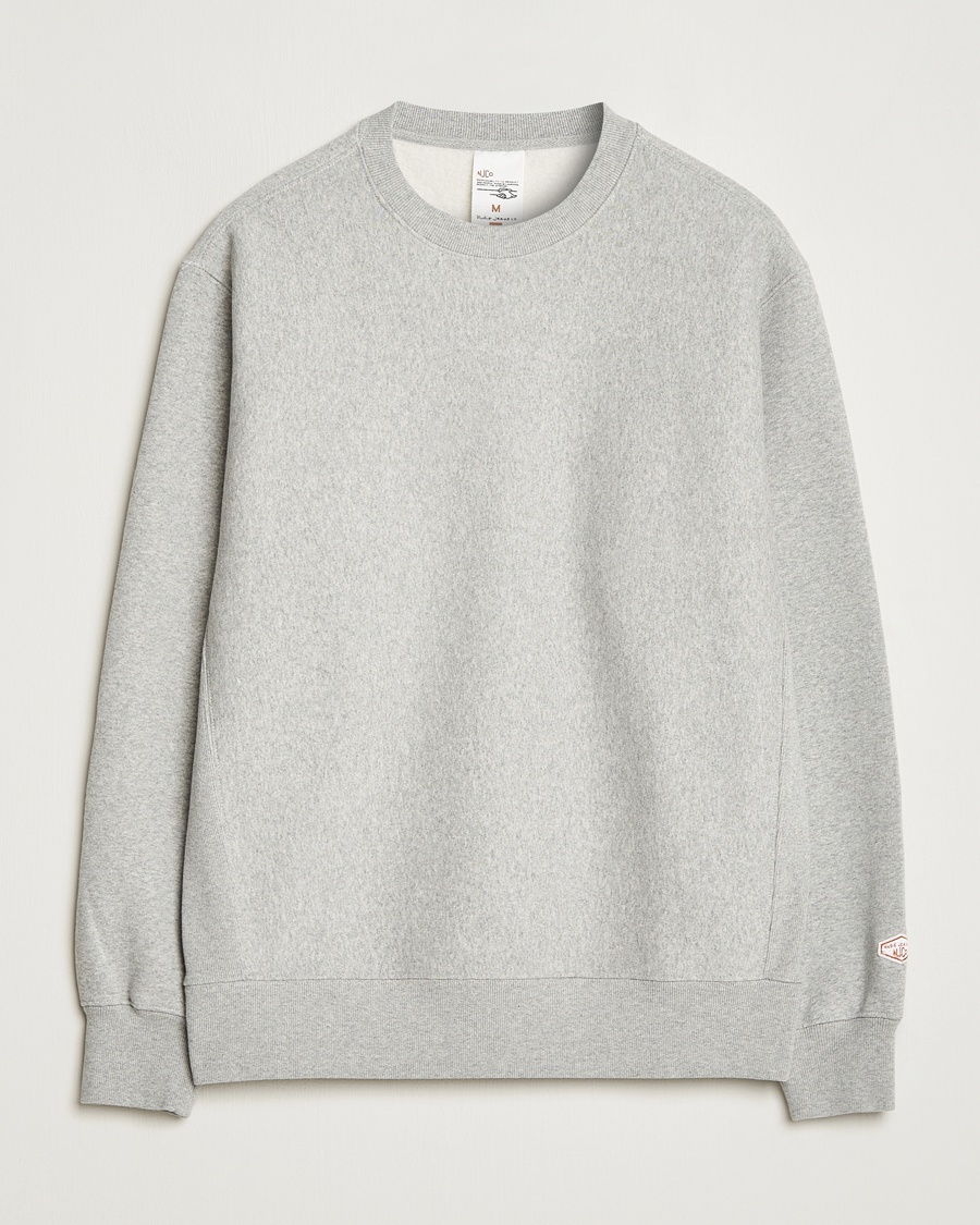 Nudie Jeans Hasse Crew Neck Sweatshirt Grey Melange – Grå