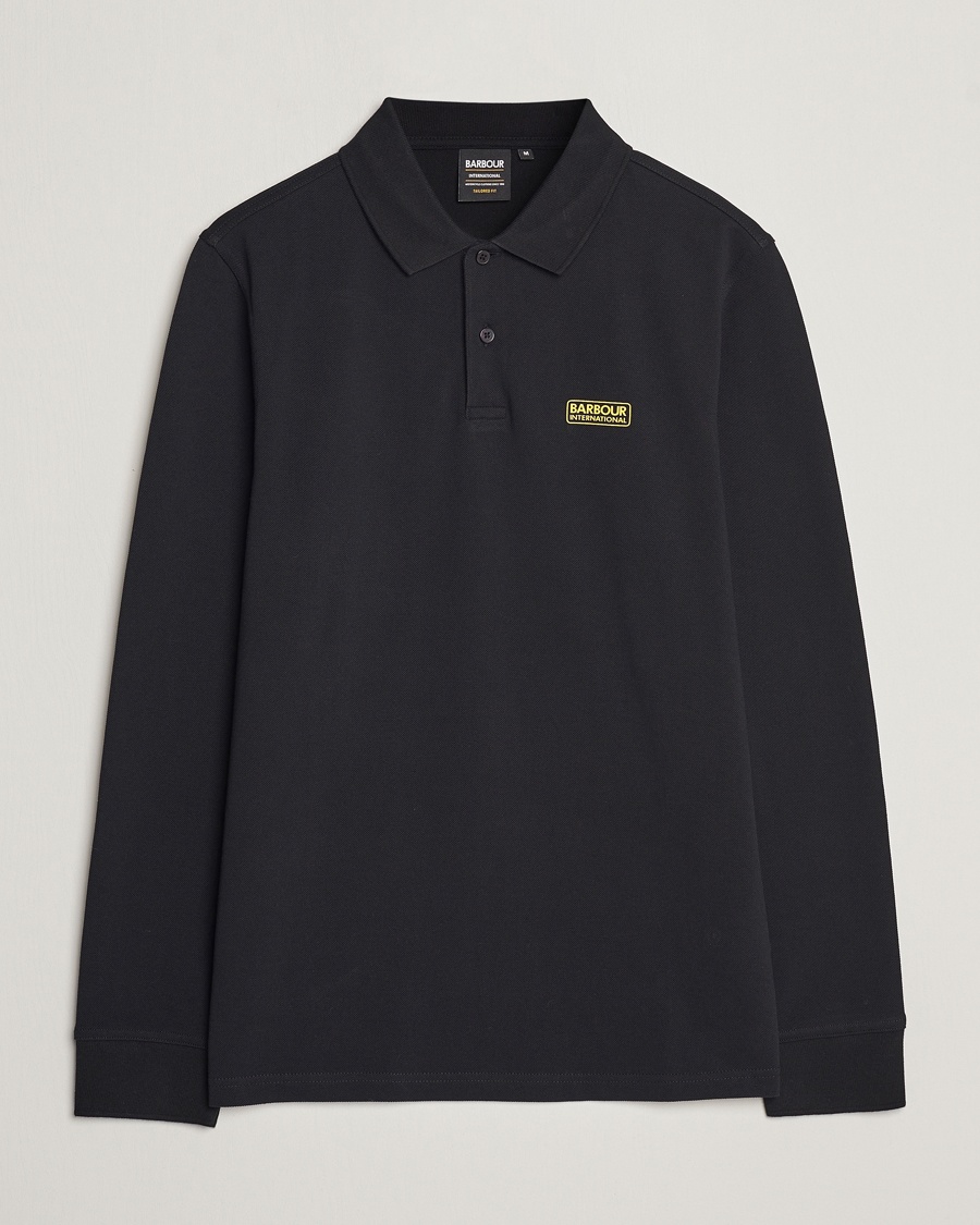 Barbour International Essential Long Sleeve Polo Black – Svart