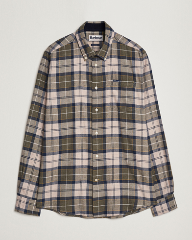 Herr |  | Barbour Lifestyle | Flannel Check Shirt Forest Mist