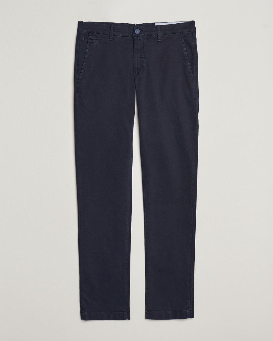 Jacob Cohën Bobby Cotton Chinos Navy, Herr, Chinos, Blå, Storlek W31L32