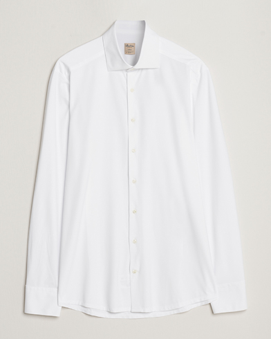 Herr | Mörk kostym | Stenströms | Slimline 4-Way Stretch Cut Away Shirt White