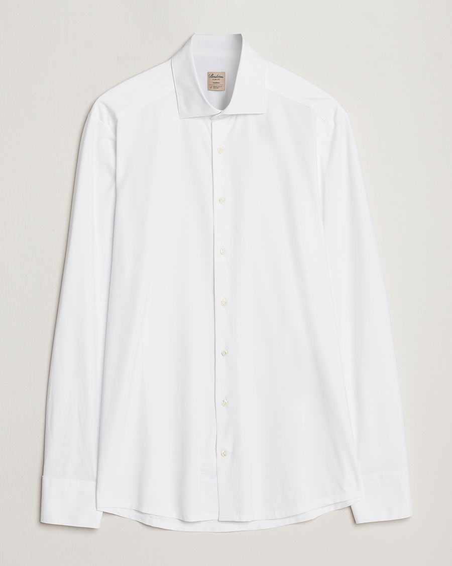 Stenströms Slimline Cut Away 4-Way Stretch Shirt White – Vit