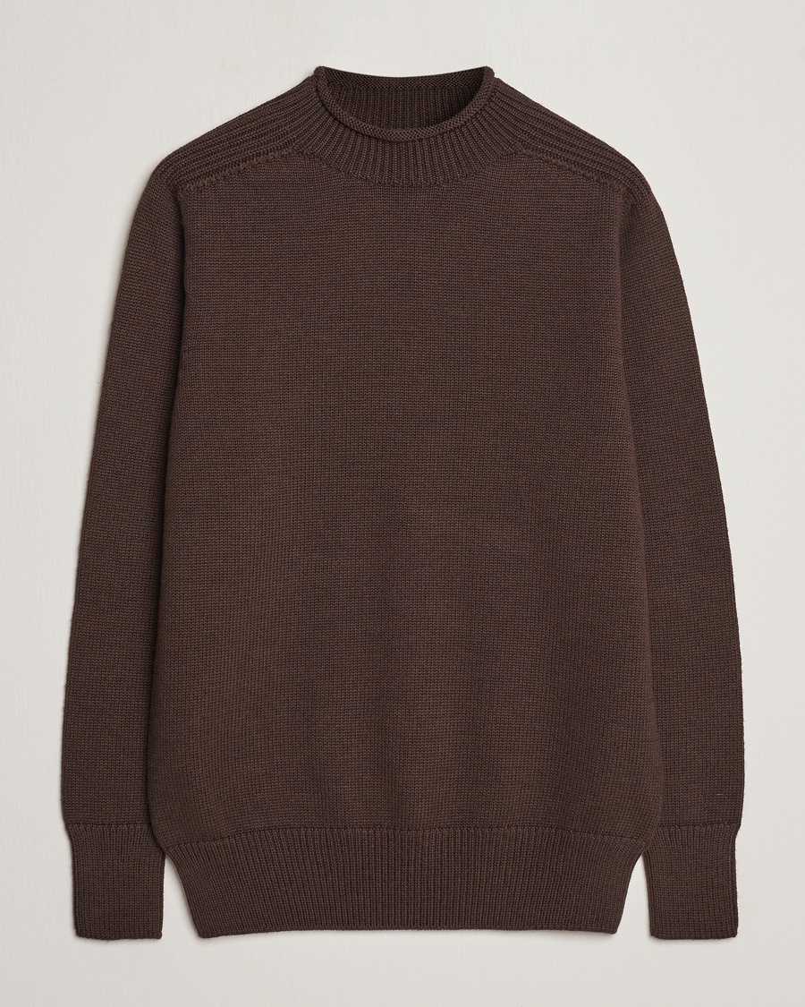 Herr | Sunspel | Sunspel | Fisherman Merino Jumper Coffee