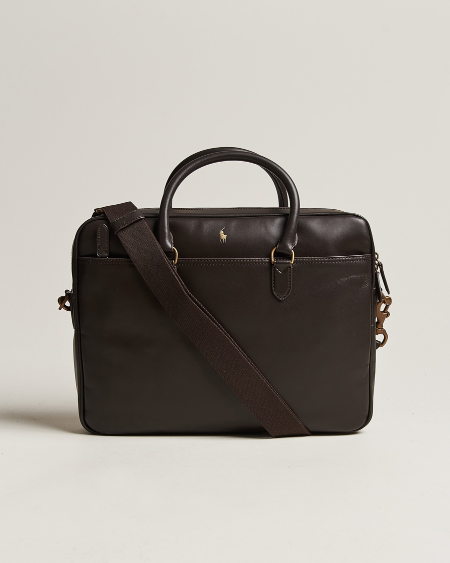 Herr | Polo Ralph Lauren | Polo Ralph Lauren | Leather Commuter Bag Dark Brown