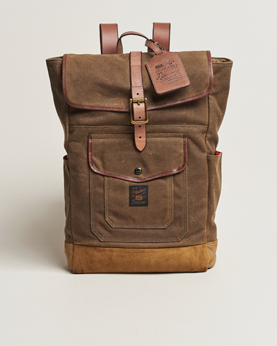 Herr | Väskor | Polo Ralph Lauren | Zip Top Oil Cloth Backpack Olive