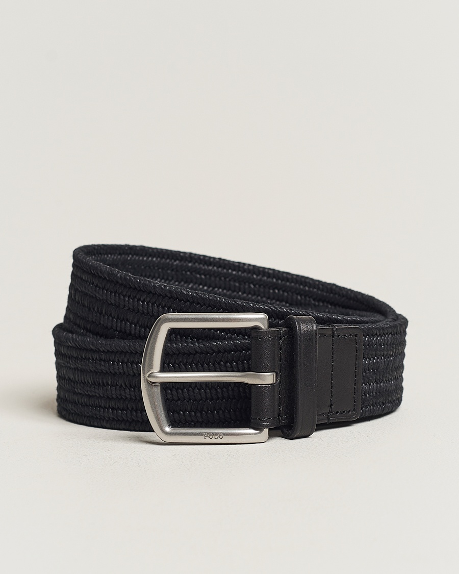 Herr | Accessoarer | Polo Ralph Lauren | Braided Cotton Elastic Belt Polo Black