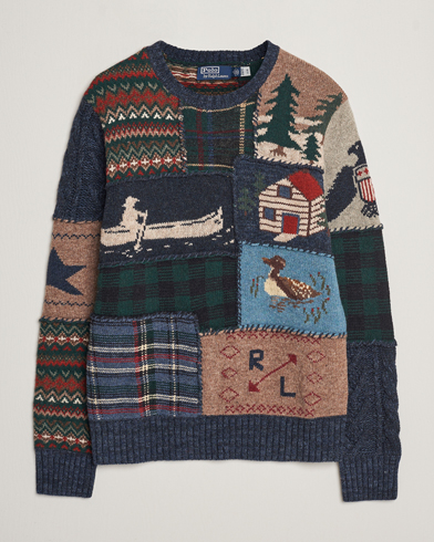 Herr | Tröjor | Polo Ralph Lauren | Wool Patchwork Knitted Sweater Multi