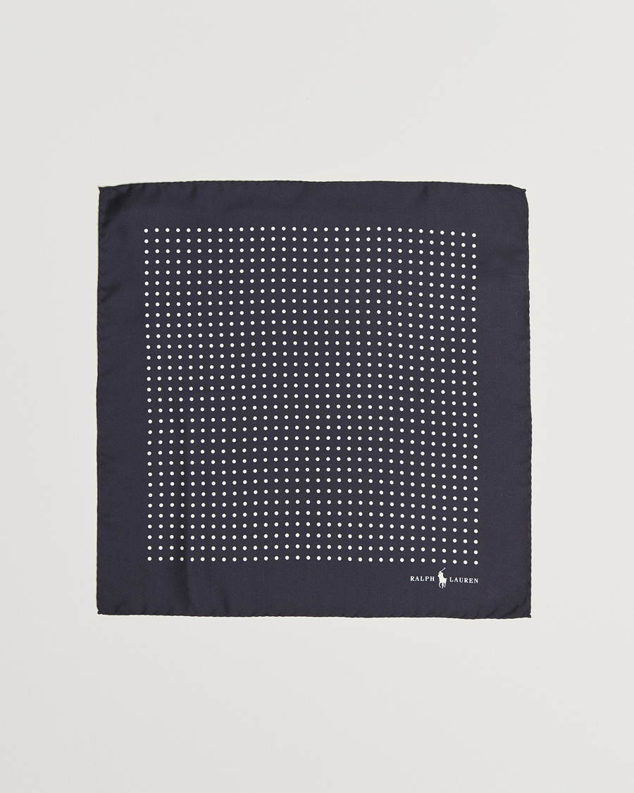 Herr | Näsdukar | Polo Ralph Lauren | Silk Dot Pocket Square Navy/White