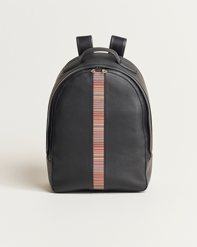 Herr | Ryggsäckar | Paul Smith | Leather Stripe Backpack Black
