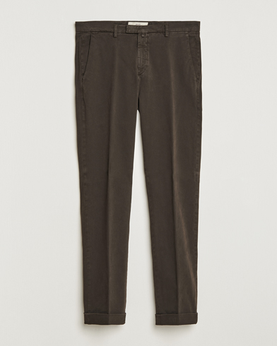 Herr | Italian Department | Briglia 1949 | Slim Fit Cotton Stretch Chino Dark Brown