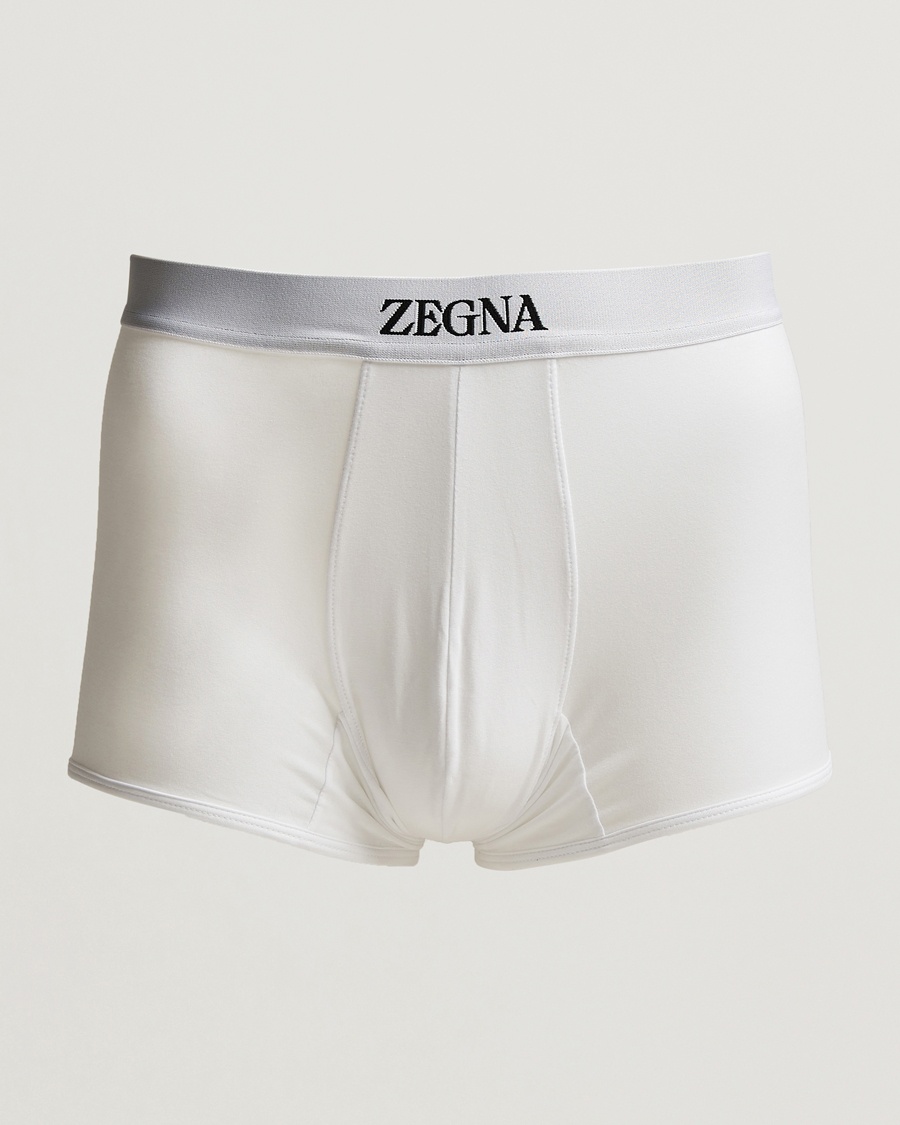 Herr | Luxury Classics | Zegna | Stretch Cotton Trunks White