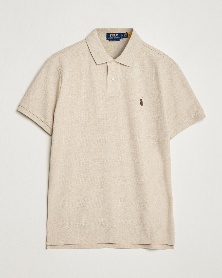 Polo Ralph Lauren Custom Slim Fit Polo Expedition Dune Heather – Blå