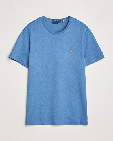 Herr |  | Polo Ralph Lauren | Luxury Pima Cotton Crew Neck T-Shirt Fog Blue Heather