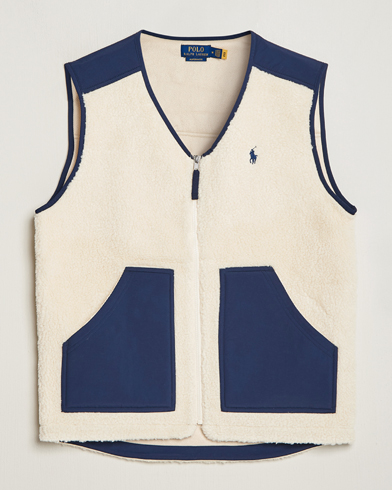 Herr | Senast inkommet | Polo Ralph Lauren | Gilet Pile Vest Winter Cream/Newport Navy