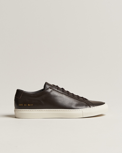 Herr |  | Common Projects | Original Achilles Pebbled Leather Sneaker Dark Brown