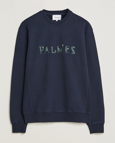 Herr | Palmes | Palmes | Letters Crewneck Sweatshirt Navy