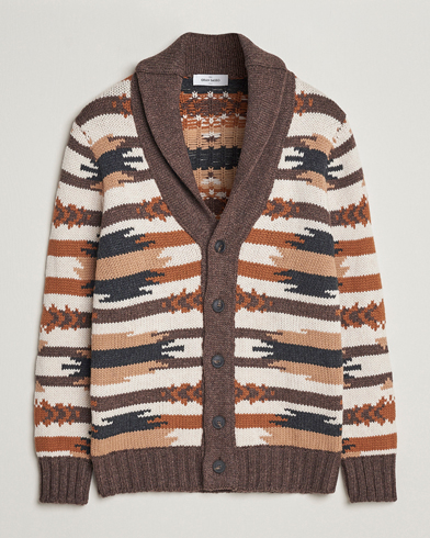 Herr | Tröjor | Gran Sasso | Aspen Heavy Knitted Wool Cardigan Multi