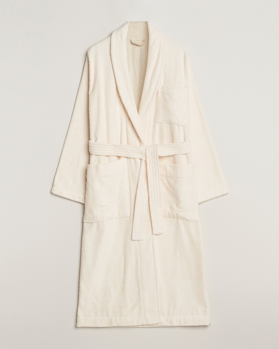 Tekla Organic Terry Bathrobe Ivory – Vit