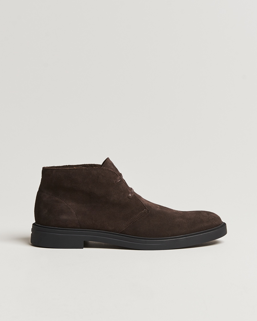 Herr | | BOSS BLACK | Calev Suede Chukka Boot Dark Brown