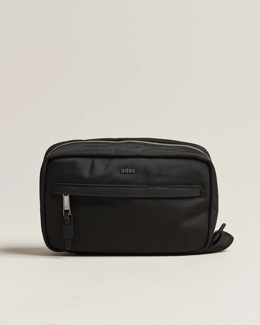 BOSS BLACK Highway Washbag Black – Svart