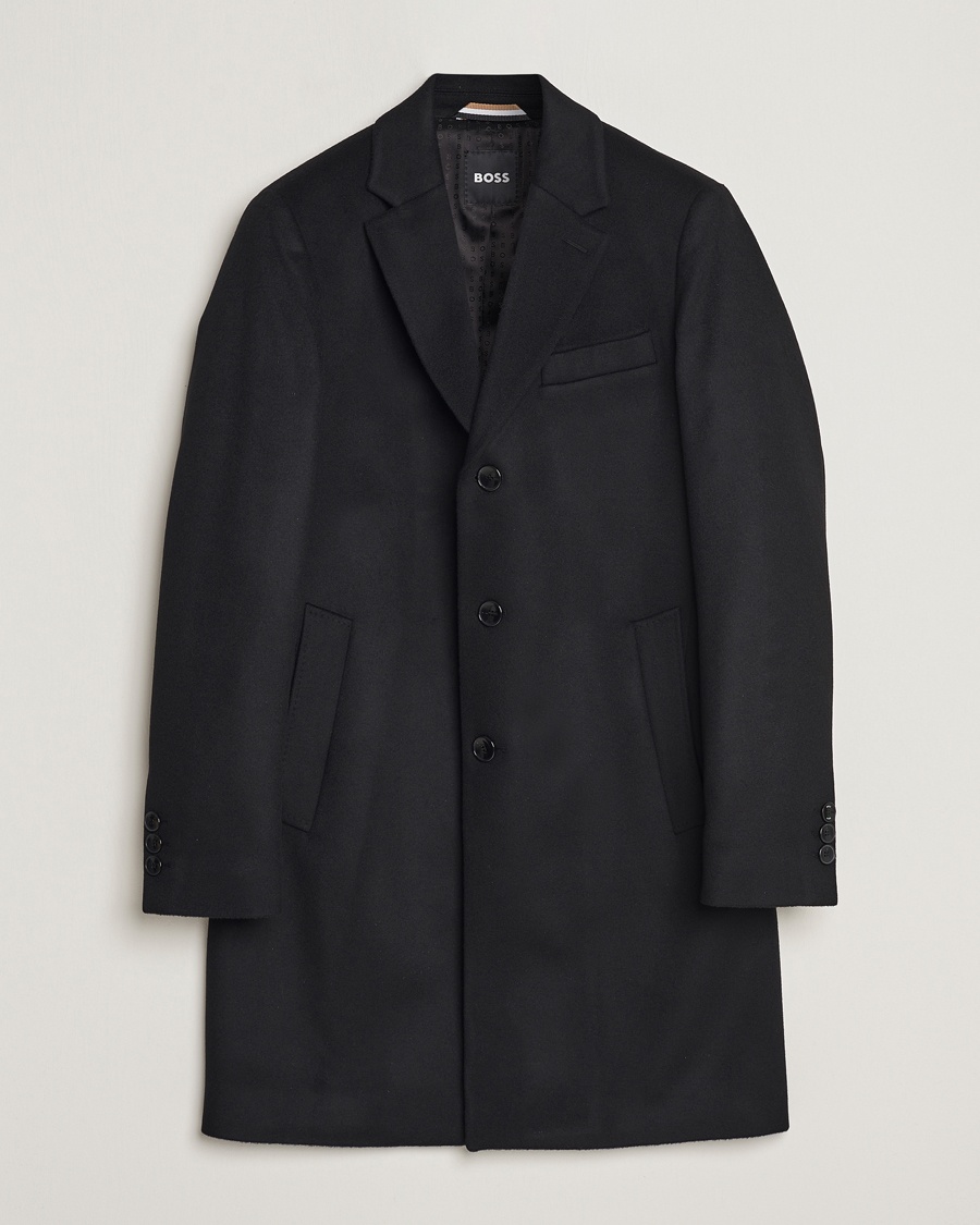 Herr | BOSS BLACK | BOSS BLACK | Hyde Wool/Cashmere Coat Black