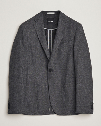 Herr | Kavajer | BOSS BLACK | Hanry Tech Flannel Blazer Dark Grey