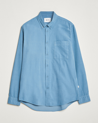 Herr | Manchesterskjortor | NN07 | Arne Baby Cord Shirt Dust Blue