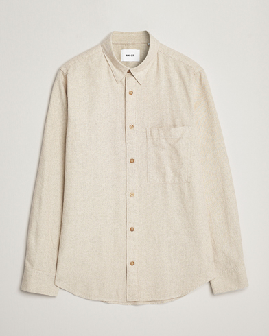 Herr | Flanellskjortor | NN07 | Cohen Brushed Flannel Shirt Off White