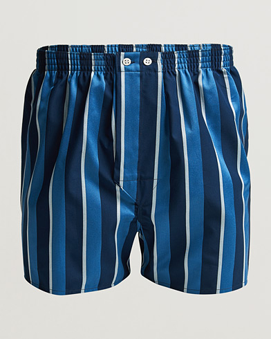 Herr | Derek Rose | Derek Rose | Classic Fit Striped Cotton Boxer Shorts Blue Multi
