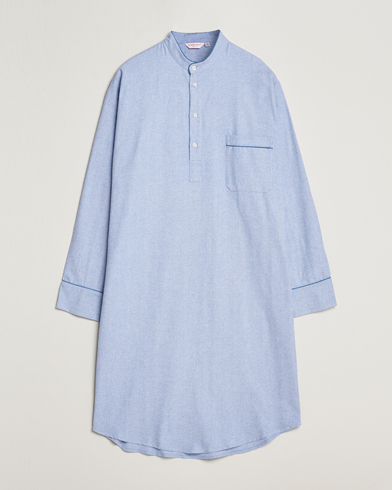 Herr | Pyjamas | Derek Rose | Cotton Pullover Nightshirt Light Blue