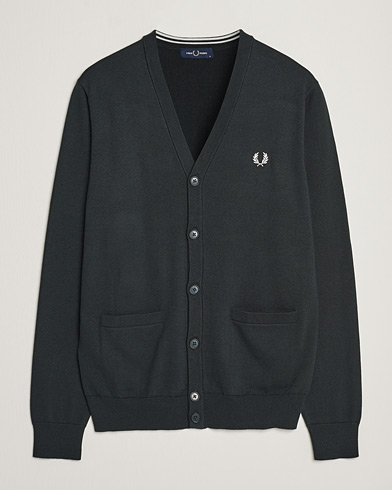 Herr | Fred Perry | Fred Perry | Knitted Cardigan Night Green