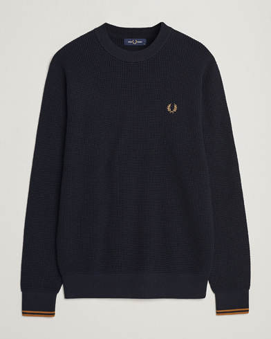 Herr | Fred Perry | Fred Perry | Waffle Stitch Jumper Navy